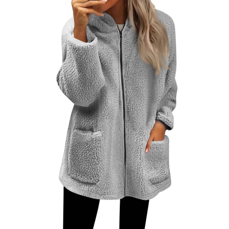 Women's Oversized Fleece Hoodie Long Sleeve Zip Up Pullover Casual Hooded Sweatshirt Jacket for Fall