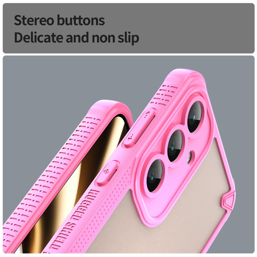 For Samsung Galaxy S25 FE Case PC + TPU Semi-Transparent Frosted Finish Protective Phone Cover