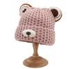 Cute Little Bear Hat for Women In Autumn and Winter Plush New Korean Knitted Hat Versatile Warm Ear Protection Thickened Velvet Cold Hat