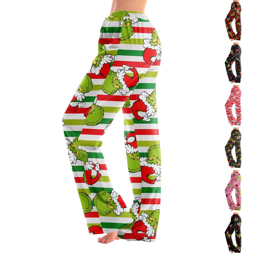 Pyžamové kalhoty Noční prádlo Ležérní Stahovací šňůrka Elastický pas Kalhoty Pohodlné Rovné Jóga Volné Kalhoty