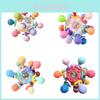 Manhattan Finger Ball Hand Shake Bell Toy Teething Gum Soft Rubber Ball