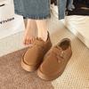Retro thick-soled women wear new versatile muffin shoes in spring and autumn