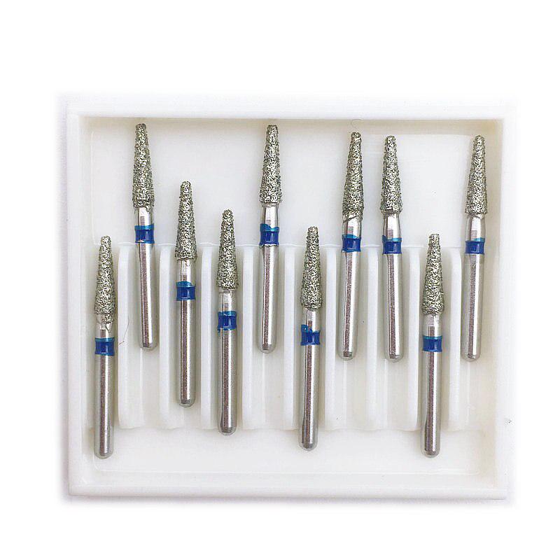 10 sztuk dentystyczne wiertła o dużej prędkości do polerowania preparacji zębów akcesoria do szybkich rękojeści TF-S23