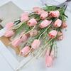 Artificial Tulip Flower Realistic Fake Flower Bouquet Long Stem Faux Floral Arrangement for Home Office Wedding Decoration