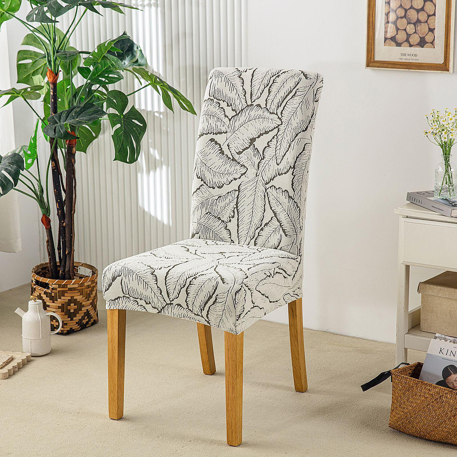 

Simple Printed One Piece Elastic Chair Cover For Home Office Dinner Room Dustproof Chair Seat Cover Home Chair Slipcover Case