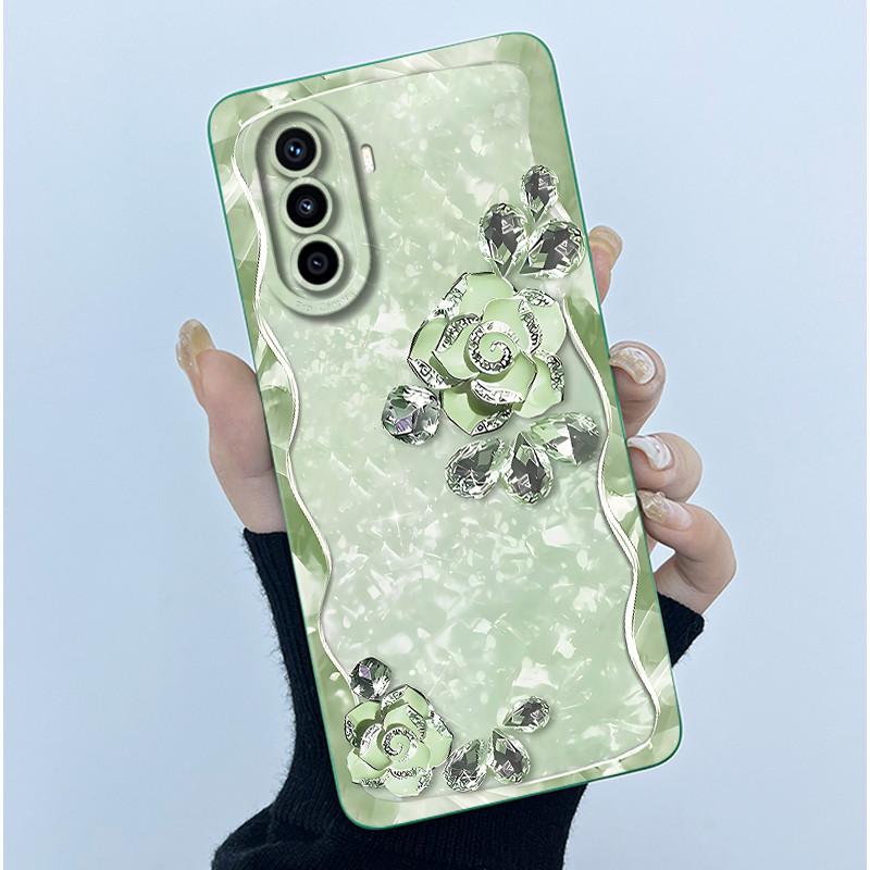 For Huawei Nova Y70 Plus Phone Case Fashion Simplicity flower Soft Matte Silicone Shell For Huawei Nova Y71 Y70 Y 70+ Back Cover