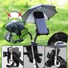 1pc Mini Umbrella For Smartphones With Universal Pig-Shaped Suction Cup Holder, Outdoor Anti-Glare Sun Shade, Made Of Polyester Fiber Material
