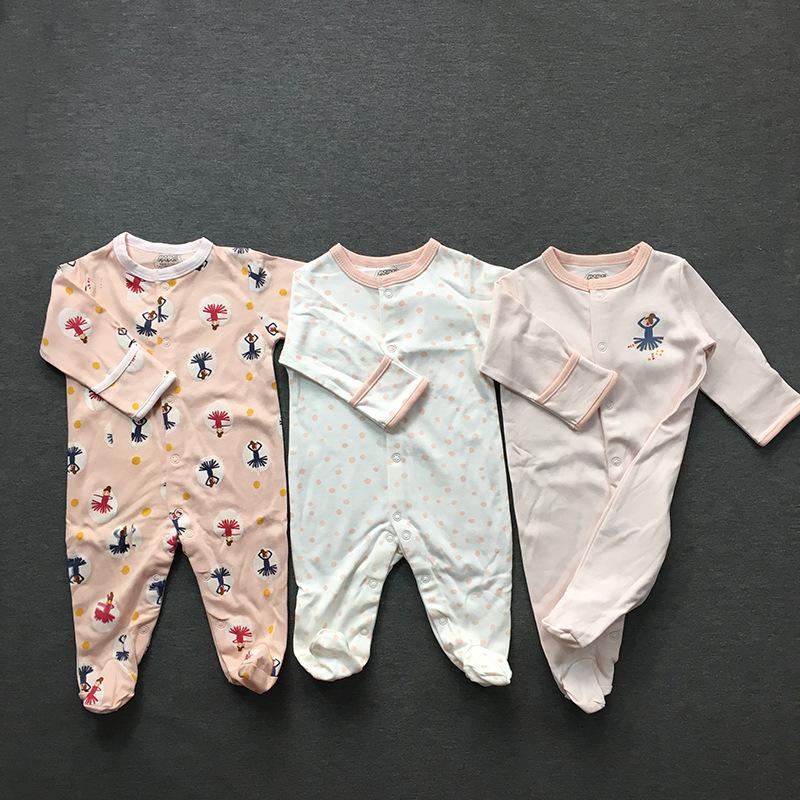 Spring & Autumn Baby Jumpsuit: Foot-Covering, Cotton Romper Pajamas for Newborn Boys & Girls