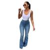 Women's High-Waisted Flared Denim Pants