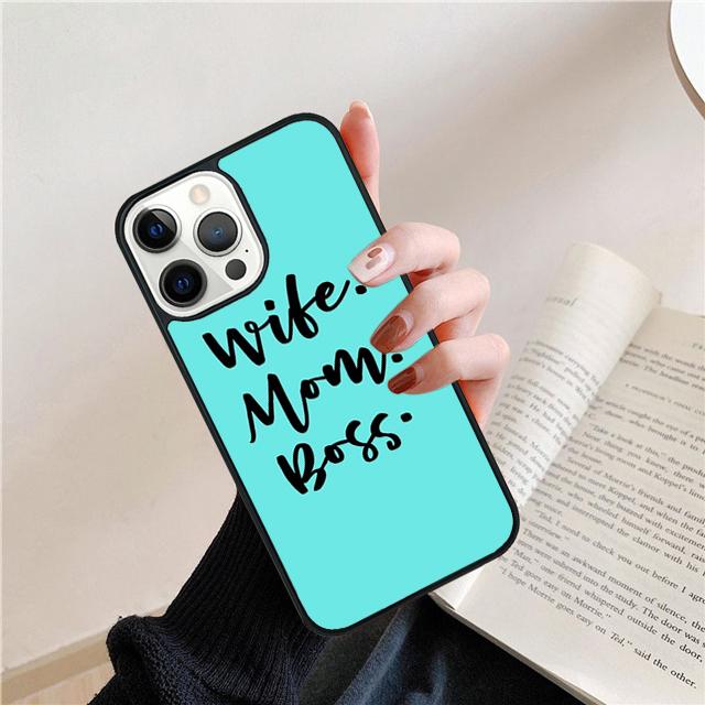 Wife Mom Boss Mum TPU Coque Shell For iPhone 17 Air 15 16 Pro Max 14 13 12 11 Pro Max Plus Phone Case Cover