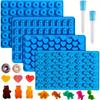 Gummy Bear Molds Silicone Mini Chocolate Candy Mold Including Dinosaur Bear Hearts Donut Fruit Shape Candy Silicone Moulds