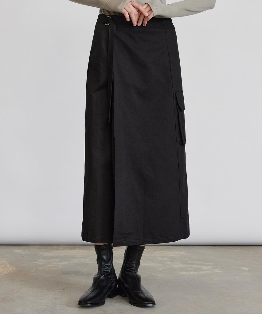 ITOV SEOUL Cargo Long Wrap Skirt Bk