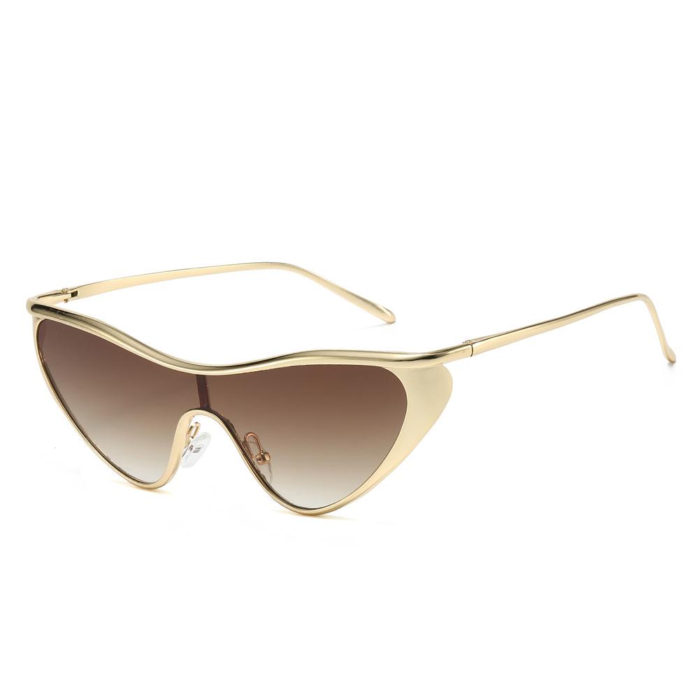JYL Cat Eye Punk Sunglasses Women Steampunk One-Piece UV400 / 3777