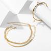 Personalized Geometric Lightning Pendant Multi-piece Beach Anklet Creative Alloy Multi-layer Golden Anklet