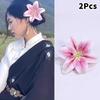 2Pcs Simulation Lily Hair Claw Ponytail Clip For Women Girls Cute Hairpin Large Hair Clip  Hair Accessories Gifts