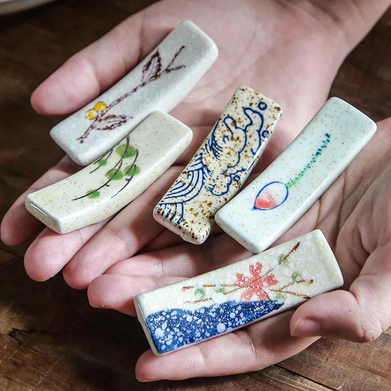 Keramisk spisepinneholder i japansk stil husholdnings skje/spisepinneholder restaurant hotell bordsservise underglasurfarge