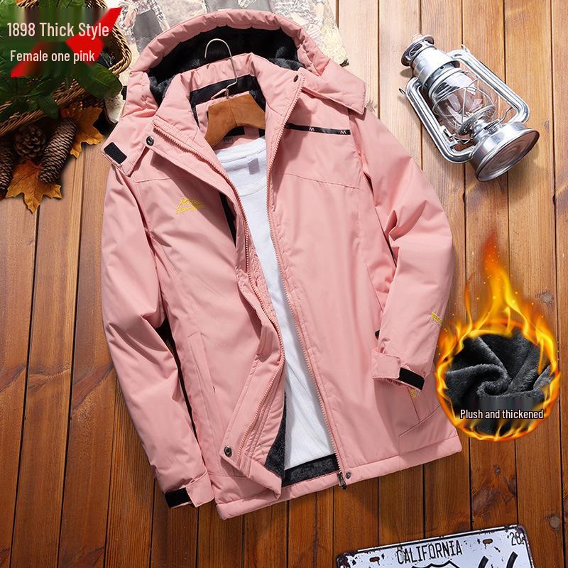 Winddichte Outdoor-Jacke mit Fleece-Futter für Herbst/Winter