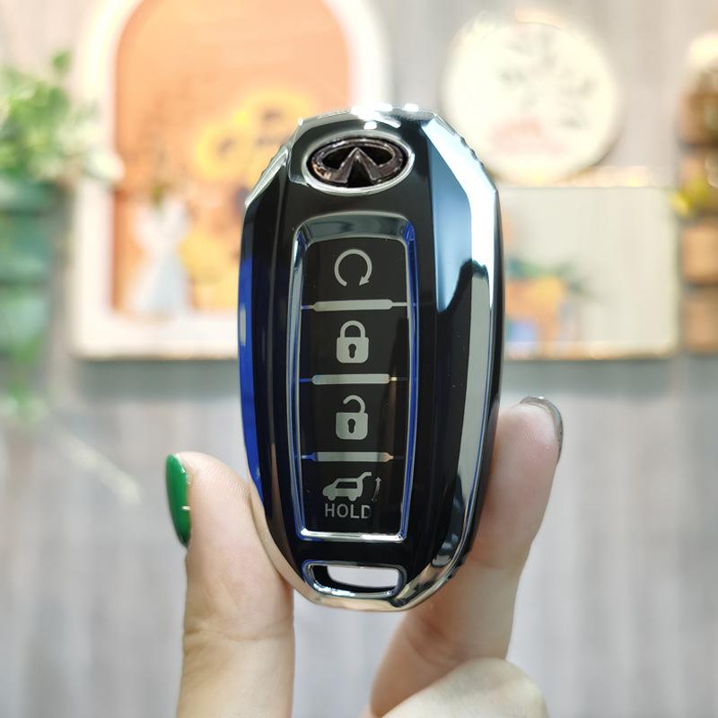 

Чехол для ключа Infiniti: Подходит для QX50, QX50L, QX70, Q70L, QX60, FX35 - Дизайн на кнопках для мужчин и женщин