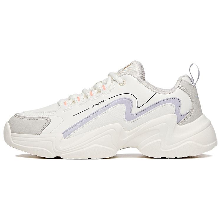 (WMNS) ANTA Life Series Sneakers White Purple Women s 122048881-1 EU 36