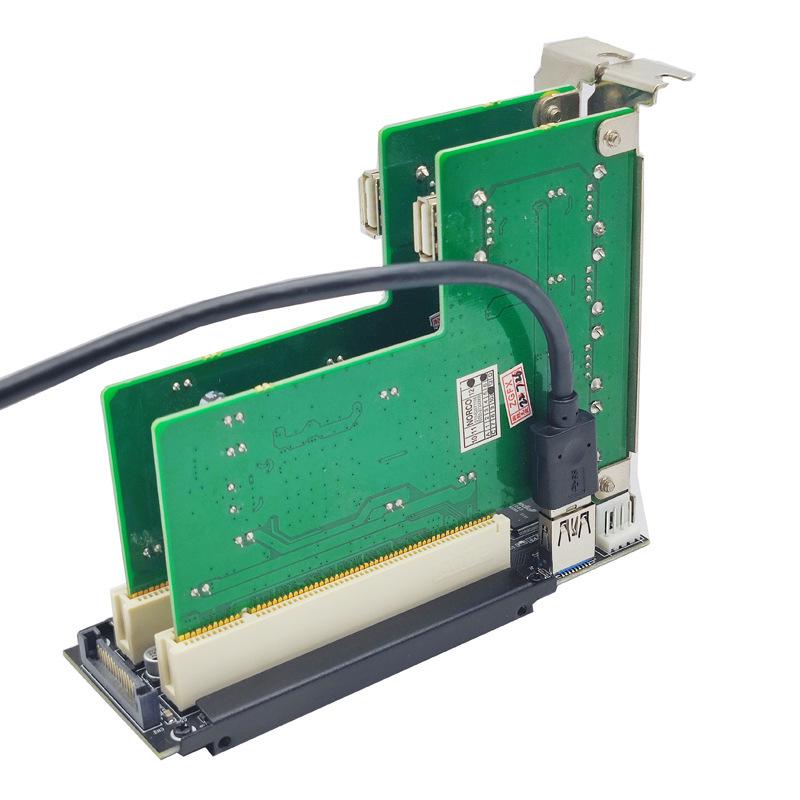 PCIe to Dual PCI Slot Adapter for Sound Cards and Parallel Port Cards