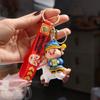 Little God of Wealth Cartoon Horse Bag Pendant Chinese Style New Year Keyring Chinese New Year