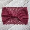 Soft Lace Trim Headband Bow Fabric Headband Sport Yoga Elastic Headwear  Running