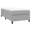 3144383 vidaXL Divan-lit Et Matelas Gris Clair 90x190 Cm Tissu