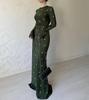 European-American Autumn 2024 Slimming Ruffle A-line Long Sleeve Dress