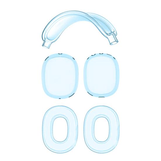 Kopfhörerhülle für AirPods Max Vollständige Schutzhülle Weiche Silikonhülle Kratzfest & Schweißbeständig Präzise Aussparungen Ohrpolster Kopfbügel Schutz