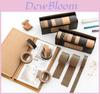 8pcs/set Kraft Paper Tape Masking Pattern Vintage Traveller's Notebook Craft For Creative Projects