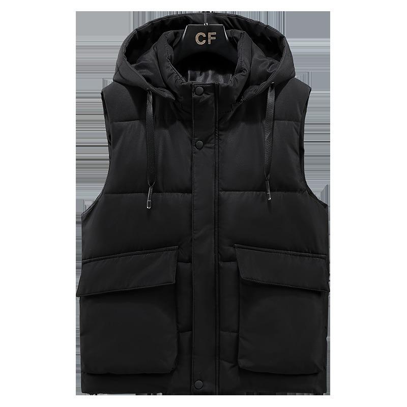 Plus Size Thick Sleeveless Vest Waistcoat Outerwear For Big Men