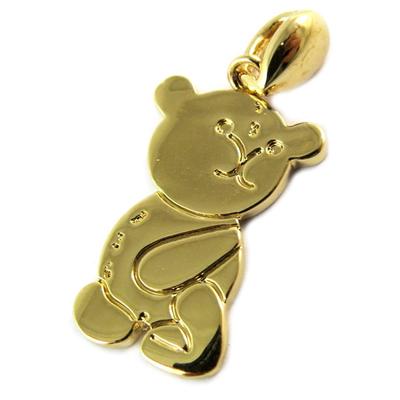 [N9180] - Vergoldeter Anhänger 'Teddy' goldfarben