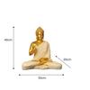 Nejnovější socha Sedícího Buddhy pro domácí a kancelářské dekorace, Socha Idolu z mramoru 15 palců