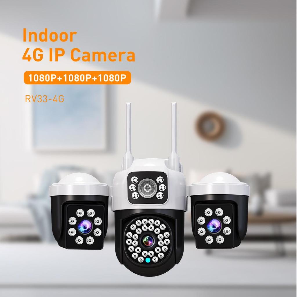 V380 Pro Triple-Eye Wireless Camera: Three-Screen, Three-Lens Intercom Surveillance System