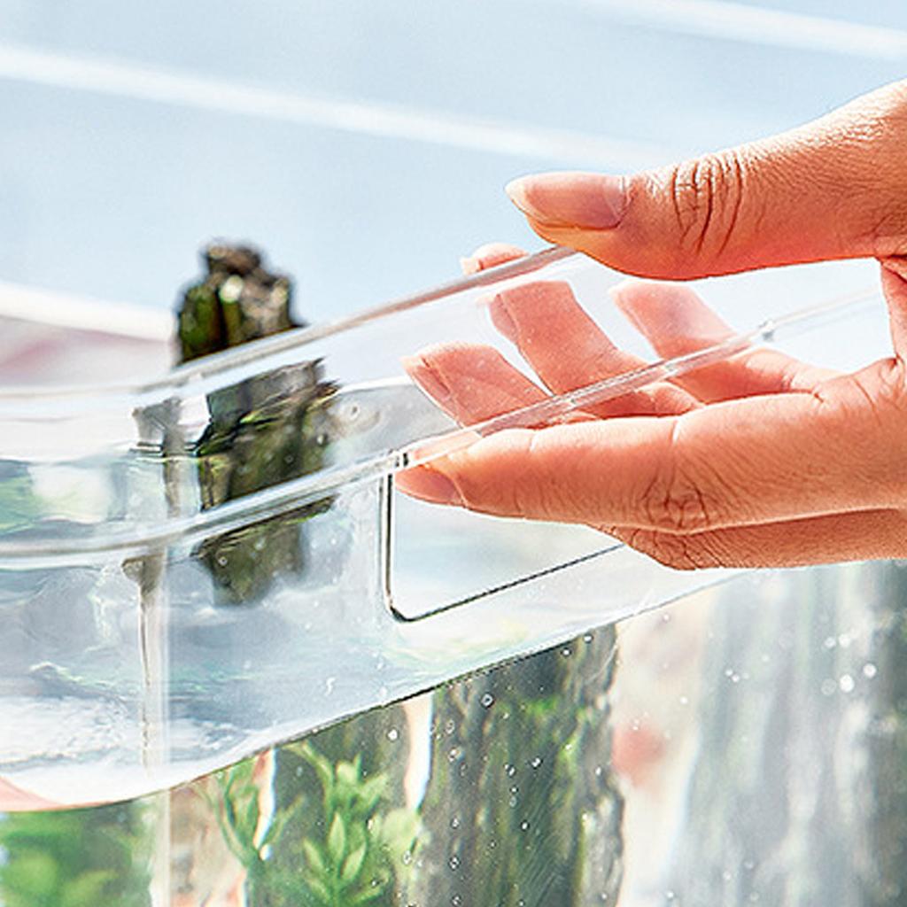 DIY Fish Tank Sturdy Easy To Clean Desktop Clear Aquarium Decoration for Household Living Room