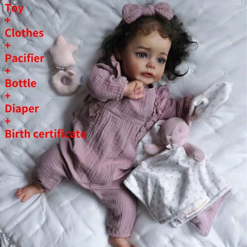 

24-дюймовые Реалистичные Куклы Реборн Suesue Силикон Ткань Кукла Малышка Успокаивающая