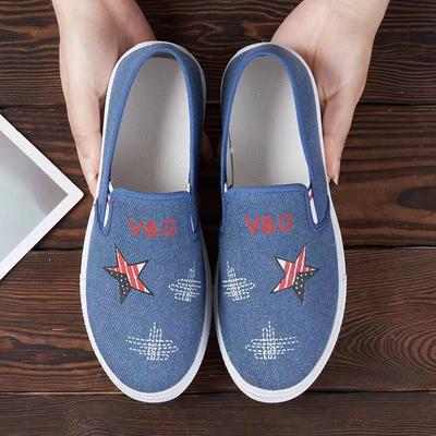 Cloth Shoes Women's Casual Lazy Shoes Thickened Soft-soled Denim Board Shoes Fashionable Breathable Hiking Shoes