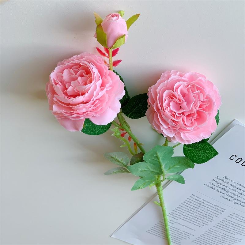 

Silk High Quality Artificial Peony Bouquet Fake Flowers for Mother s Day Wedding Home Decor Realistic Floral Birthday Decors розовый
