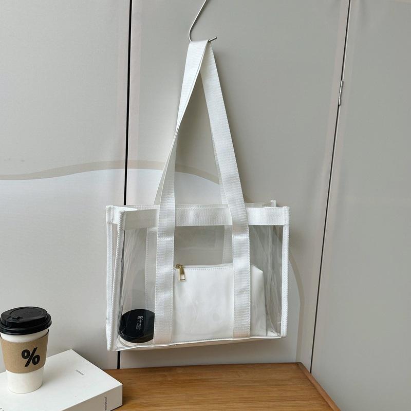 2025 new casual new transparent jelly bag daily street trend shoulder bag tote bag handbag