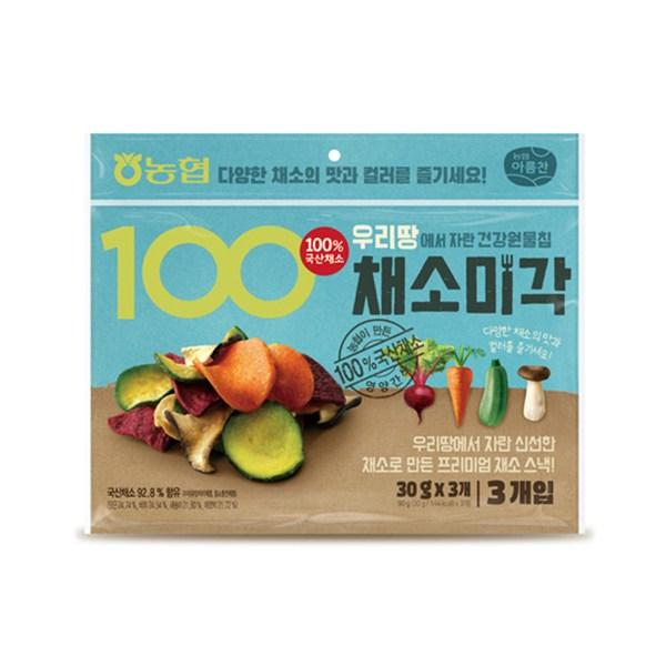 Nonghyup Beautiful Vegetable Flavor 3p, 90g, 1 Piece, Korean Nuts