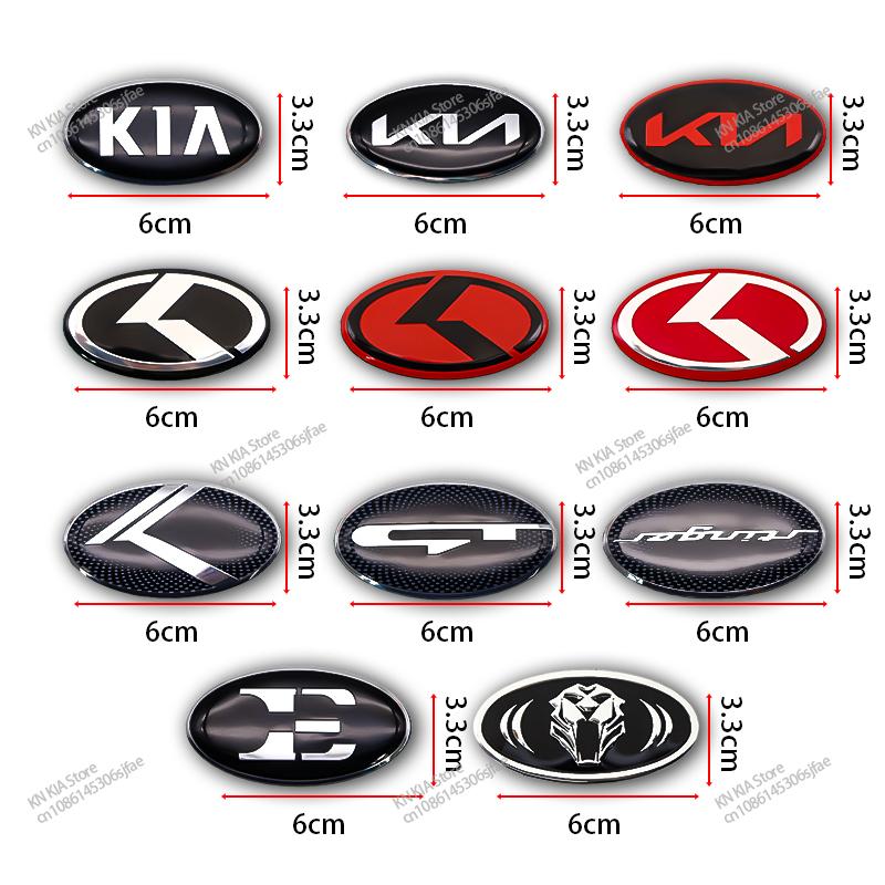 ISFR5 For KIA EV6 Sorento Niro Stinger Ceed Carnival K5 K9 Soul Carens VQ Caden Car Logo Steering Wheel Decoration Sticker Accessories