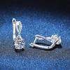 Fashion 1-2 Carat Real Moissanite 925 Silver Four Claw Drop Earrings for Women Wedding Birthday Jewelry