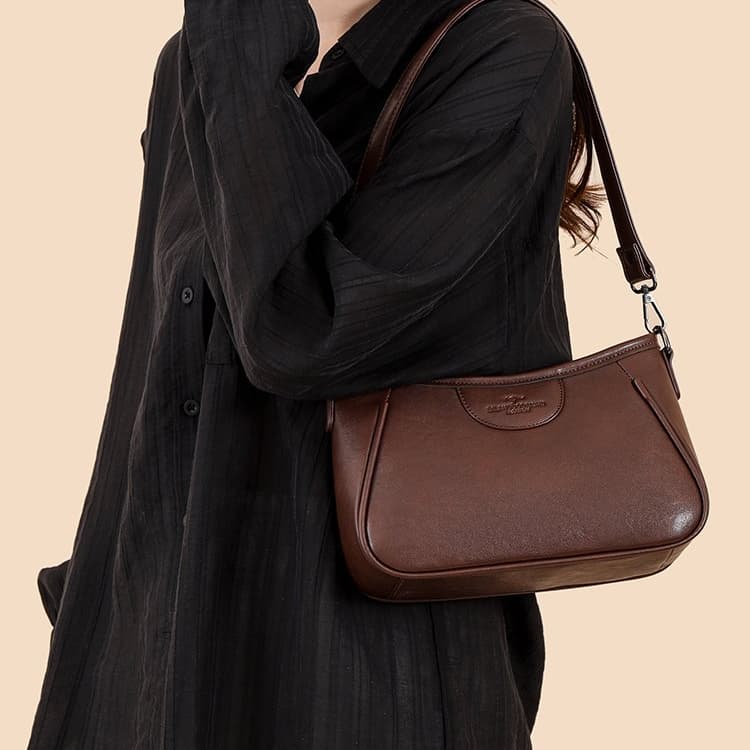 Soft Leather Simple Messenger Bag Women's Shoulder Bag