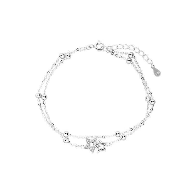 Starry Sky Story Double-layer Star Bracelet for Women's Niche Exquisite Fashion Versatile Bead Bracelet Gift for Women