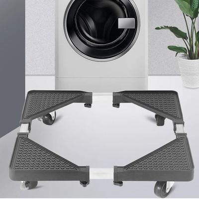 Adjustable Universal Wheel Mobile Rack 4 Locking Wheels Noise Reduction Washing Machine Holder Multi-functional