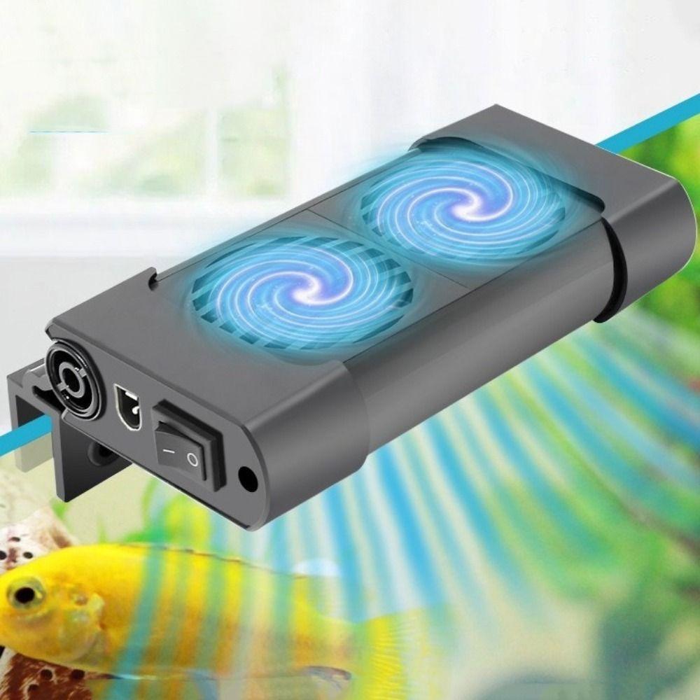 135° Rotation Aquarium Cooling Fans 2/3/4/5/6 Head System Chiller Control  Cool Down Temperature