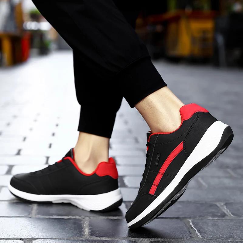 Genuine Leather Men Shoes Athletic Shoes Trend Daily Shoe Italy Style Breathable Leisure Male Athletic Shoes Anti-Skid Footwear Men Vulcanized Shoes