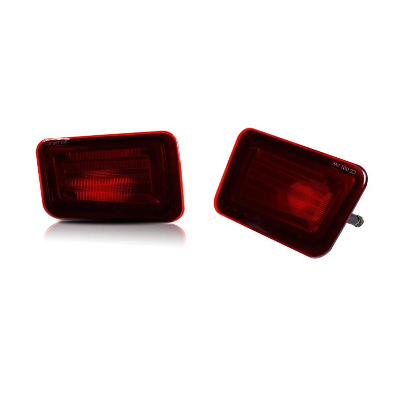 

Red / Smoked Lens Car Rear Bumper Reflector Tail/Brake Light Housings For 2005 2006 2007 2008 2009 Hummer H2, No Bulb / Socket Red Lens