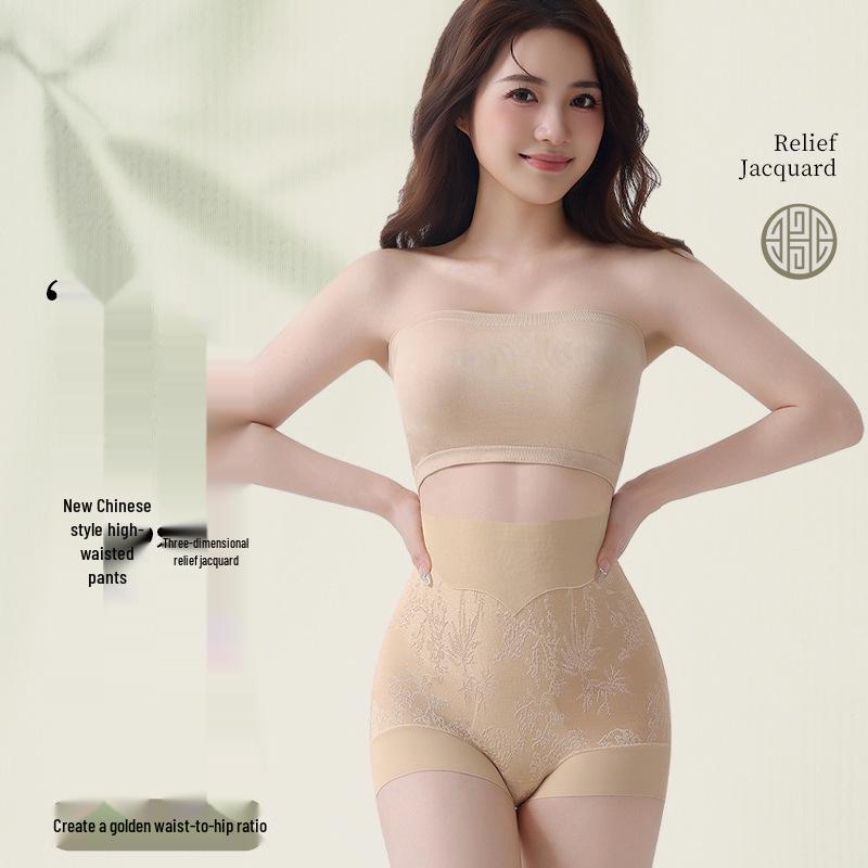 2025 Damen High-Waist Bauchkontrolle Po-Lifting Höschen – Chinesischer Stil, Kein Hochrutschen, Leichte Formung