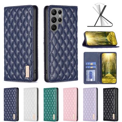 Luxus Diamant-Typ Gitter Marke Klassische Magnetische Ledertasche für Motorola Moto G85 G84 G54 G34 G24 G14 G04 G73 G53 G23 G13 Holster Telefon Flip Cover